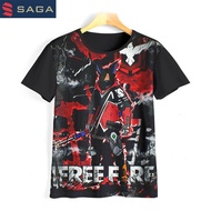 SAGA Free Fire Kids T-Shirt, Cartoon Tv Animation Shirt, 3D Game Shirt, Free Fire 04Ff005 for Ages 1