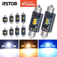 RSTOB 2Pcs Festoon LED Bulbs Canbus C5W C10W Car Interior Dome License Plate Lights