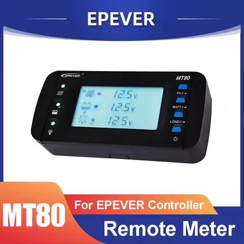EPEVER MT80 Remote Meter For Controller and Inverter Monitor Working Status Real-Time Fault Alarm MT