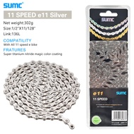 SUMC | SUMC Bicycle Chain 8/9/10/11/12 Speed 126/136 Links Anti-Rust Coating MTB Road Bike Chain E8 