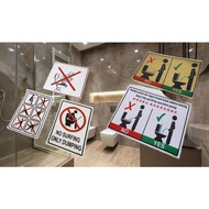 Toilet Etiquette Sign / Tanda Etika Tandas / Keep It Tidy . Sticker