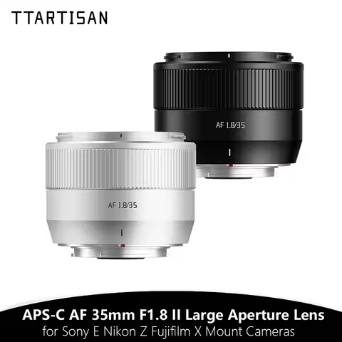 TTArtisan AF 35mm F1.8 II APS-C Lens for Fujifilm XT5 XM5 XT50 Sony ZV-E10 A7C2 A6700 Nikon Z Camera