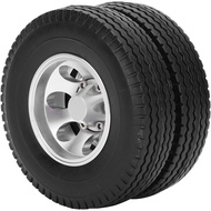 Dilwe 2 Pieces RC Trailer Rear Wheel Tires for Trucks and 1/14 Tractor Unit RC Climber Trailer Parts