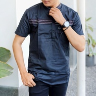 KEMEJA KOKO BAJU KOKO BORDIR MH BENANG PREMIUM BUSANA MUSLIM BAJU MUSLIM PRIA TERBARU LENGAN PENDEK