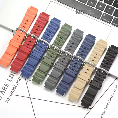 Women's Waterproof Resin Strap Suitable for Casio Baby-G BGA-150 BGA-151/153/152 Replacemnet Strap W