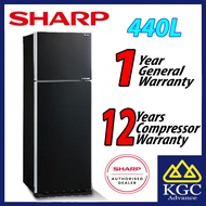 (Free Shipping) Sharp Fridge 440L 2 Door Pelican Refrigerator SJE438MK PETI SEJUK 冰箱