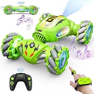 Remote Control Car for Boys,Gesture Sensing Rc Stunt Car,2.4GHz 4WD Toy Cars with Lights Music Spray