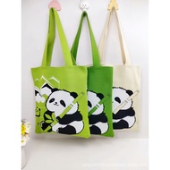 Ready Stock Wholesale Chengdu Cute Panda Large-Capacity Shoulder Bag Factory Knitted Bag Hand Bag