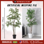 FEJKA Weeping Fig Artificial Plant Indoor Outdoor Fig Tree Simulation Faux Potted Ficus Trees Fiddle