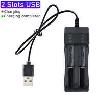 18650 Battery Charger 1-4 Slots Dual 18650 Charging 3.7V  Rechargeable Lithium Battery USB Charger For 16340 14500 18650 26650