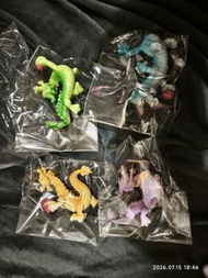 麥當勞 龍年玩具一套四款 恐龍/怪獸 玩具擺設