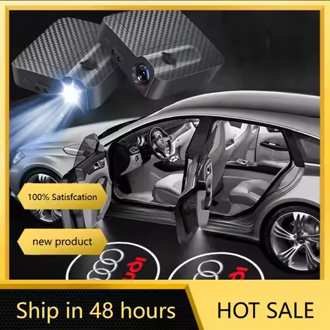 1/2pcs car door welcome light LED high-definition projection logo For Audi A3 A4 B8 8P 8V B6 A5 A6 C