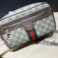 GUCCI 胸包 Ophidia系列 經典款 老花帥氣 氣質  男女 通用 腰包