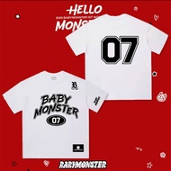 SY BABYMONSTER st world tour HELLO MONSTER number 07 jersey T-shirt short sleeve top S-5XL women tsh