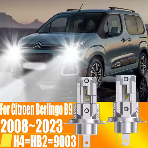 2pcs H4 HB2 9003 Led Headlight Canbus Car Bulb High Power White Fog Light Diode Lamp 12v 55w For Cit