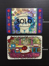 Sanrio Sugar Cream Puff 雪熊 Marron Cream 茉莉兔 1992-1993年閃咭貼紙