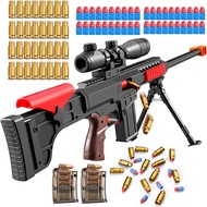 Soft Bullet Toy  Sniper  with Scope Restic Barrel Look Real shot Shell ejecting Foam Blaster  Dart P