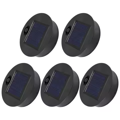 FUFU 5 Pack Replacement Solar Light Parts(Top Size 2.76 Inches Bottom Size 2.36 Inches)7 Lumens Warm