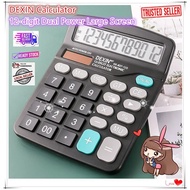 DEXIN Calculator 12-digit Dual Power Large Screen Electronic Calculator /Accounting Calculator/Stati