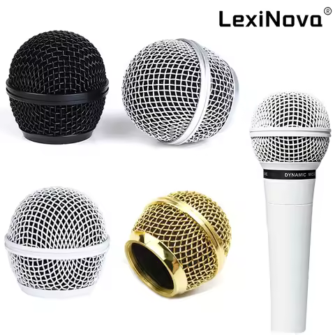 Microphone Grille Replacement Ball Head Mesh Microphone Accessories for SM58 BETA58 BETA58A Micropho