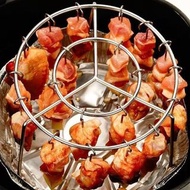 【超好用】air fryer bbq Barbecue skewers 吊式不鏽鋼空氣炸鍋304烤肉架, 專用圓形燒烤烤箱烤串架 連30串