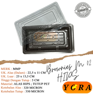 [50 PCS] Mika Brownies M + tutup / Tray Brownies Medium Tebal Tahan Panas / Tray Kue Brownies Sedang
