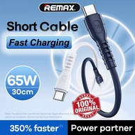 REMAX 0.3 meter Cable 65W 20W Mini USB Cable Type C To Type C Fast Charging Cable Type C To iPh Data