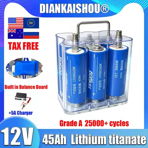 DIANKAISHOU 12V 45Ah 40Ah LTO 66160 13.8V Lithium Titanate Battery Yinlong 10C High-power Built-in B