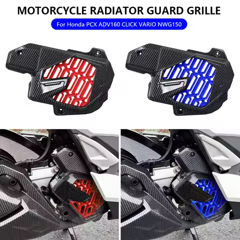 Motorcycle Radiator Guard Grille Carbon Fiber For Honda PCX ADV160 CLICK VARIO NWG150 Protective Mes