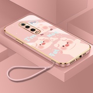 Casing Redmi K30 Pro Zoom K30i K20 Pro K40 Pro 5G K40 Gaming Luxury Ultra Thin Plating Shockproof Phone Case Cute Pink Pig Soft TPU Silicone Protector Cover