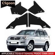 C5GOON 1Set Fender Liners Splash Guards Shield Apron Seal Mud Flaps W Clips For Toyota Land Cruiser 