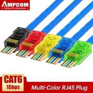 AMPCOM CAT6 RJ45 Pass Through EZ to Crimp Modular Network Connector