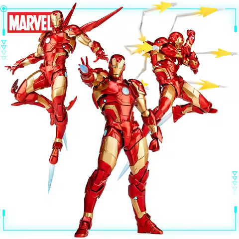 Kaiyodo Original Genuine Marvel Iron Man Amazing Yamaguchi No.013 Revoltech Bleeding Edge Armor 17cm