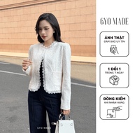 [On sale] GYOMADE high-quality velvet lace blazer with 2 layers, shoulder pads, elegant and luxuriou