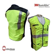 Rompi Parasut Hijau-Safety Vest ( Security,Lapangan. Proyek) Jumbo