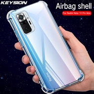 KEYSION Luxury Shockproof Silicone Phone Cases For Redmi Note 10 10S Pro 4G 5G Redmi Note 9T 9S 9 Pro 8 Pro 7 Case Fro Xiaomi POCO F3 M3 Redmi 9T 7 7A Fundas Transparent Protective Back Cover
