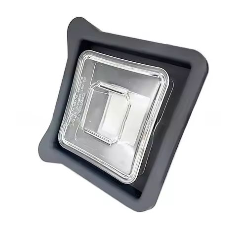 Grey Square Blender Lid Replacement Transparent Cover For Blendtec Sand Ice Breaker Easy Install Pla