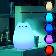 Lampu 7 Warna Model Kucing Lucu - LJC-101 RGB Hiasan Buat Kamar Tidur Meja Cute Imut Gemoy Viral Tik