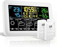 Weather Station WiFi, 7.5 Inch Weather Station with 3 Outdoor Sensors, Tuya App, Weather Stations, B