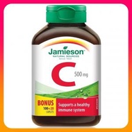 Jamieson - 天然維他命 C (500 毫克) 120 粒 增強免疫力 美白美肌 抗氧化 (參考效期: 08/2025*)