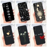 2023 New Fashion Label Moon Pattern Phone Case For Huawei Nova 3i / Nova 3e / Nova 2i / Nova Lite / Nova 2 Lite Black Silicon Soft Case