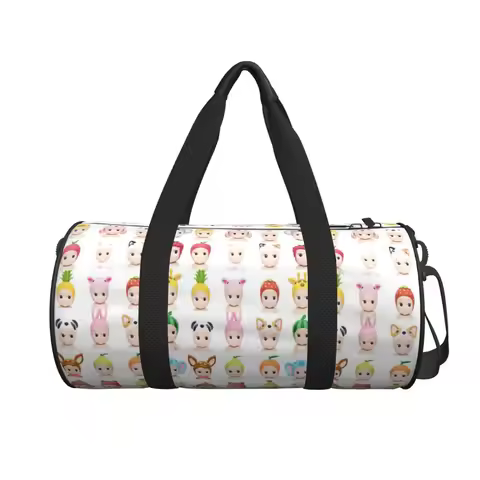 Cute Sonny Angel Strawberry Cartoon Girls (17) Large Duffle Gym Bag Multi-Functional Duffle Travel B