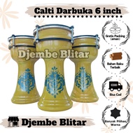 Calti Darbuka 6 inch Dumbuk Mika Kendang Children's Wooden Toy Traditional Musical Instrument Jimbe 