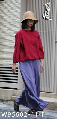 【聲聲慢】浪漫流水飄飄褲 淑女穿搭 手工染布 中國風 棉麻 古著