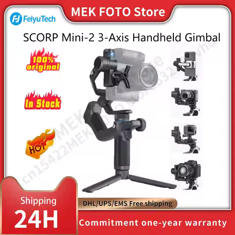 FeiyuTech SCORP Mini-2 All-in-One 3-Axis Handheld Gimbal Stabilizer for Sony A7III GoPro 12 iPhone 1