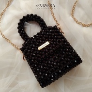 EMZera Beaded Bag—Mini's Collection "Aaliyah" w/ gold accents