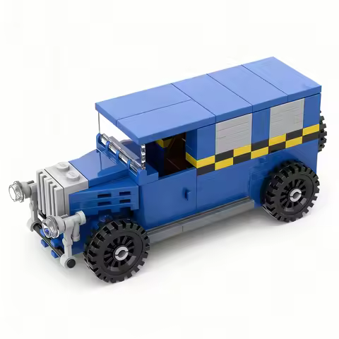 155pcs MOC - The Adventures Tintin - MINI Vehicle - Taxi Tintin In America Classic Model Building Bl