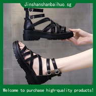 Ulzzang Sepatu Sandal Wanita Flat Open Toe Korea Casual Platform Sandals Retro Vintage Beach Sports 