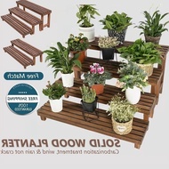 Multi-Layer Wooden Plant Rack Plant Stand Flower Display Stands Wood Flower Stand Plant Flower Rack Shelf Outdoor for Multi-meat, Potted