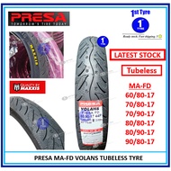 TAYAR TIRES PRESA MAXXIS VOLANS TUBELESS MAFD 70/90/17 80/90/17 60/80/17 70/80/17 80/80/17 90/80/17 